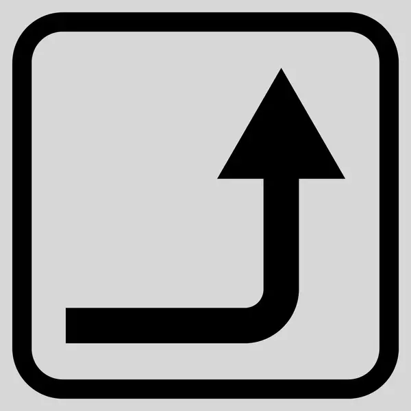 Turn Forward Vector Icon In a Frame — Stock Vector