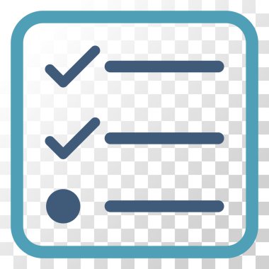 Denetim listesi vektör simgesi bir çerçeve içinde