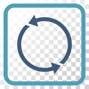 Geri dönüşüm vektör simgesi bir çerçeve içinde