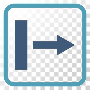 Doğru vektör simgesi bir çerçevede çekin