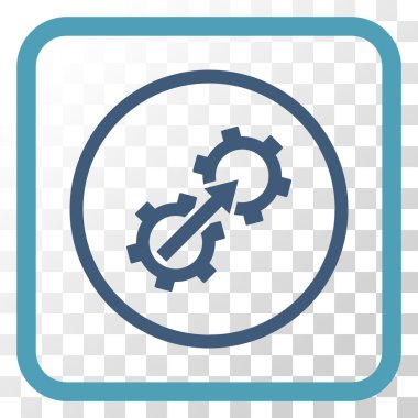 Dişli Tümleştirme vektör simgesi bir çerçeve içinde