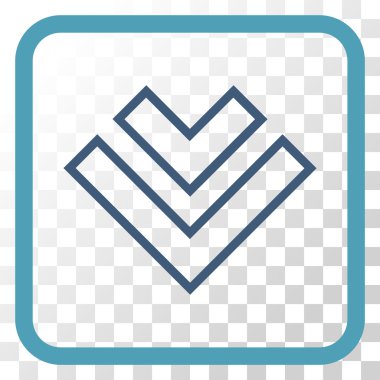 Vektör simgesi bir çerçeve içinde aşağı yön