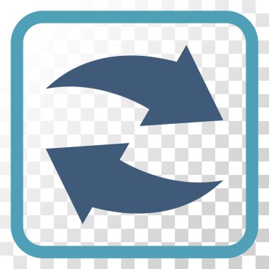 Exchange oklar bir çerçeve içinde simge vektör