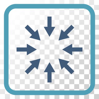 Kompakt oklar bir çerçeve içinde simge vektör