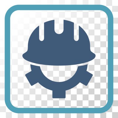 Geliştirme kask vektör simgesi bir çerçeve içinde