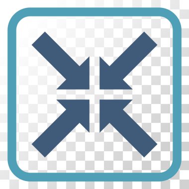 Basınç oklar bir çerçeve içinde simge vektör