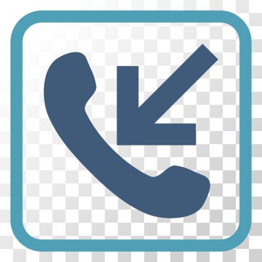 Gelen arama vektör simgesi bir çerçeve içinde