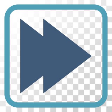 Doğru vektör simgesi bir çerçeve içinde hareket