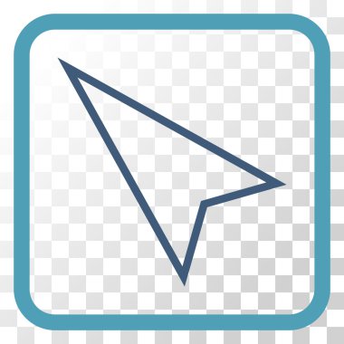 İşaretçi yaptı vektör simgesi bir çerçeve içinde yukarı