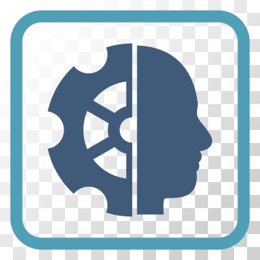 Akıl vektör simgesi bir çerçeve içinde