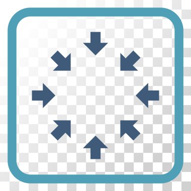 Kompakt oklar bir çerçeve içinde simge vektör