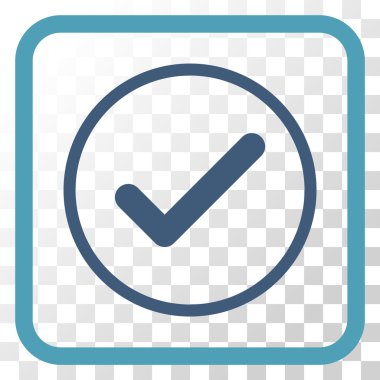 Tamam vektör simgesi bir çerçeve içinde