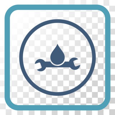 Sıhhi tesisat vektör simgesi bir çerçeve içinde