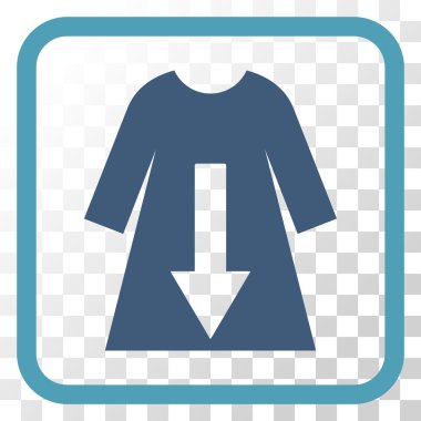 Download kadın elbise vektör simge bir çerçeve içinde