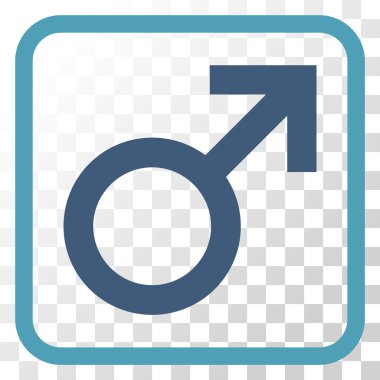 Erkek simge vektör simgesi bir çerçeve içinde