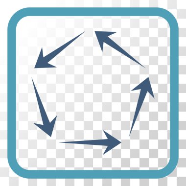 Dolaşım vektör simgesi bir çerçeve içinde