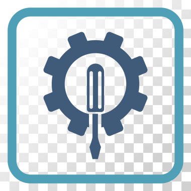 Bir çerçevedeki mühendislik vektör simgesi