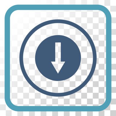 Bir çerçeve içinde yönlü ok vektör simgesi