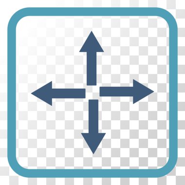 Genişletin okları vektör simgesi bir çerçeve içinde