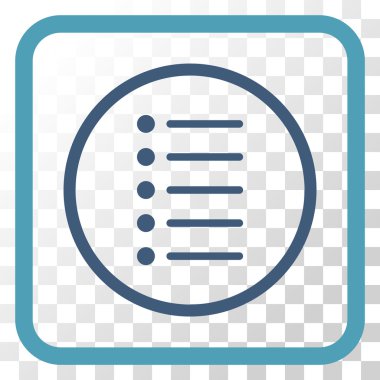 Öğeleri vektör simgesi bir çerçeve içinde