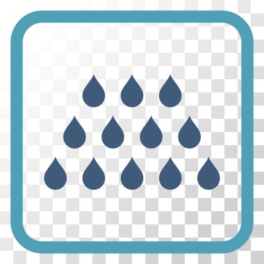 Damla vektör simgesi bir çerçeve içinde