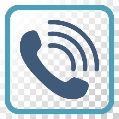 Telefon vektör simgesi bir çerçeve içinde