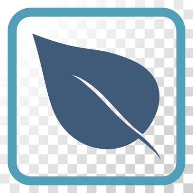 Bitki yaprak vektör simgesi bir çerçeve içinde