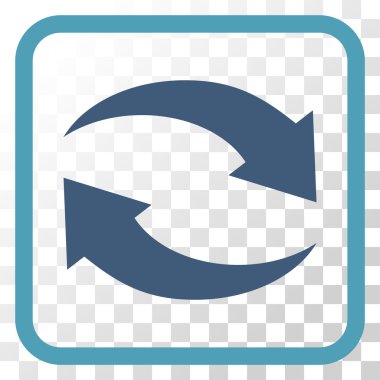 Exchange oklar bir çerçeve içinde simge vektör