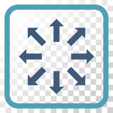 Oklar vektör simgesi bir çerçeve içinde patlayabilir