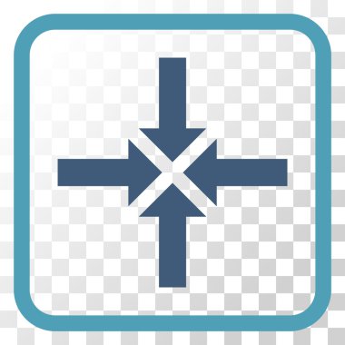 Oklar vektör simgesi bir çerçeve içinde sıkıştırmak