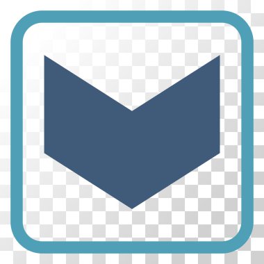 Vektör simgesi bir çerçeve içinde aşağı yön