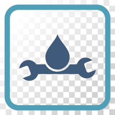 Sıhhi tesisat vektör simgesi bir çerçeve içinde