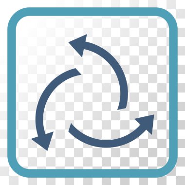 Santrifüj oklar bir çerçeve içinde simge vektör