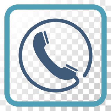 Telefon vektör simgesi bir çerçeve içinde