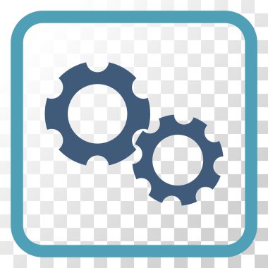 Gears'ı vektör simgesi bir çerçeve içinde