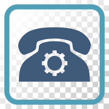 Telefon ayarları vektör simgesi bir çerçeve içinde