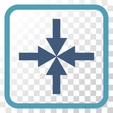 Oklar vektör simgesi bir çerçeve içinde sıkıştırmak