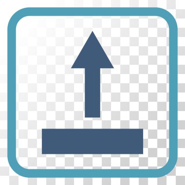 Vektör simgesi bir çerçeve içinde yukarı çekin