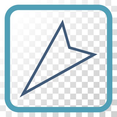 İşaretçi yaptı vektör simgesi bir çerçeve içinde aşağı