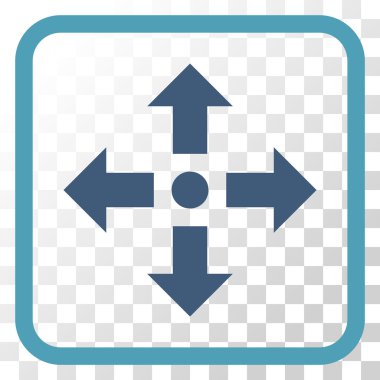 Genişletin okları vektör simgesi bir çerçeve içinde