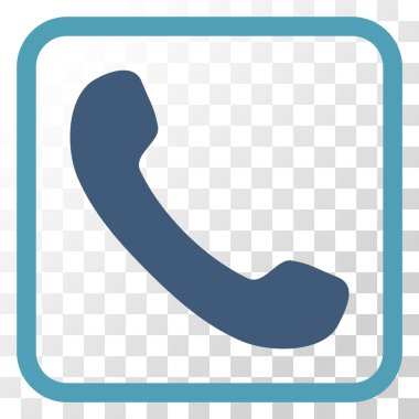 Telefon alıcı vektör simgesi bir çerçeve içinde