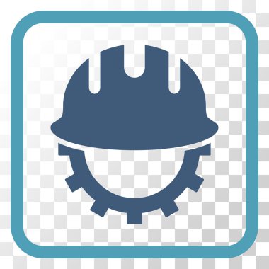 Geliştirme işçisi vektör simgesi bir çerçeve içinde