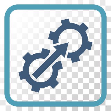 Dişli Tümleştirme vektör simgesi bir çerçeve içinde