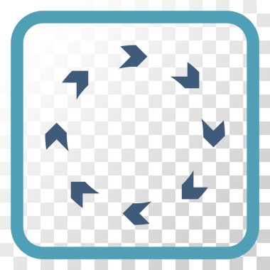 Dolaşım vektör simgesi bir çerçeve içinde