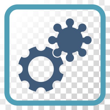 Gears'ı vektör simgesi bir çerçeve içinde