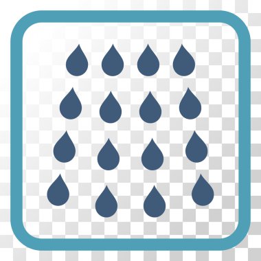 Damla vektör simgesi bir çerçeve içinde