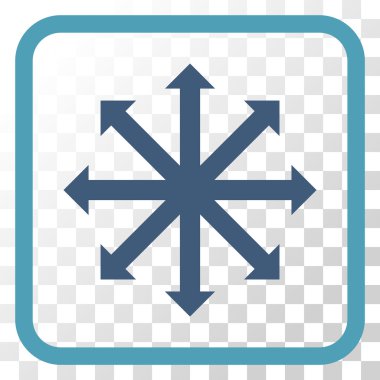 Genişletin okları vektör simgesi bir çerçeve içinde