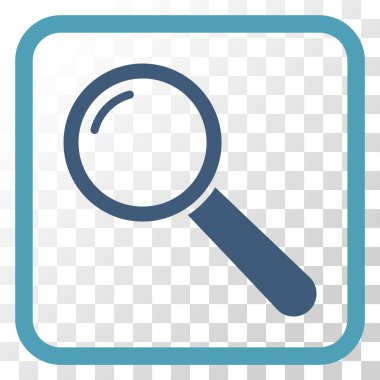 Büyüteç'i vektör simgesi bir çerçeve içinde