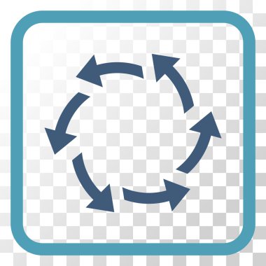 Santrifüj oklar bir çerçeve içinde simge vektör