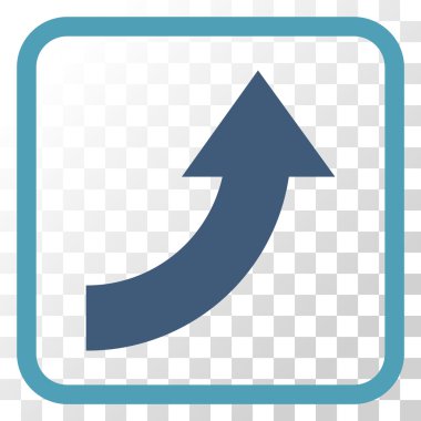 Vektör simgesi bir çerçeve içinde yukarı Döndür